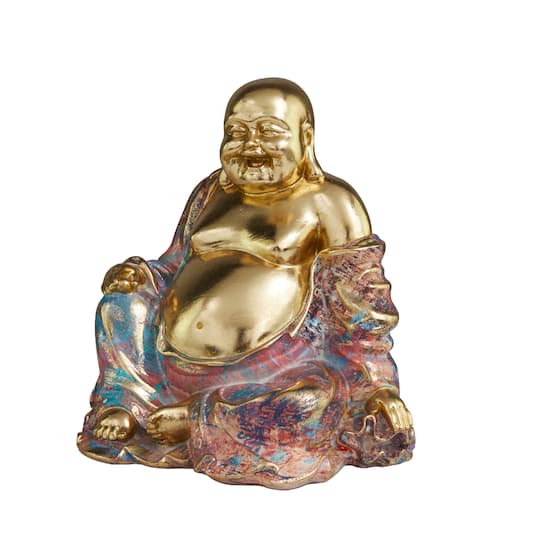 11" Multicolored Buddha Sculpture